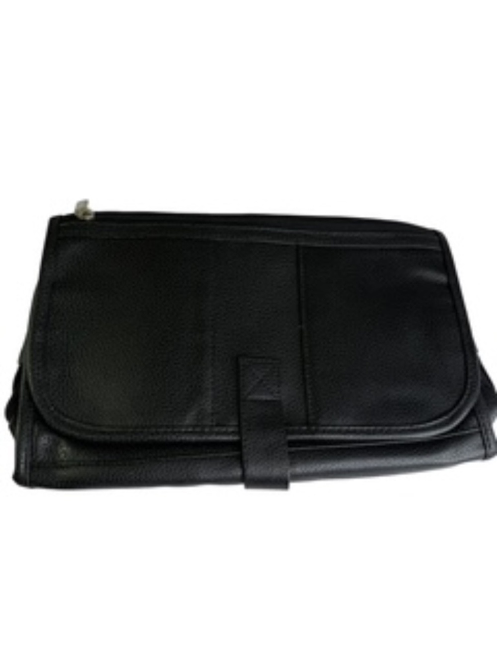 No Brand Label Pebble Leather Men/Women's Toiletry Multi Pocket Bag